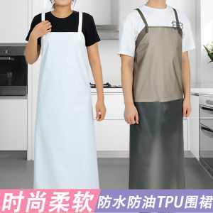 Áo Choàng Dài Chống Dầu TPU Cho Nam Và Nữ Làm Việc Trong Nhà Bếp Và Nhà Máy Lạnh Áo Choàng Ướt Không Tay Áo Choàng Bảo Hộ Lao Động