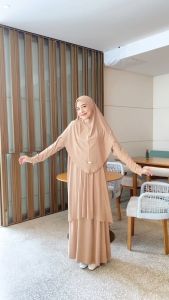 Naisha - Halima Daily One Set | Tunik dan Rok Set | One Set Spandex Premium