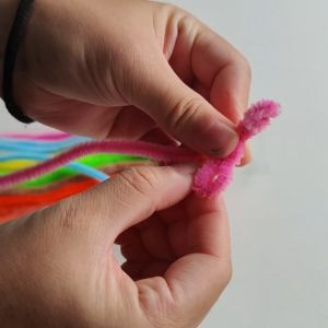 Mamibayi 100pcs Kawat Bulu Mercy Pipe Cleaner Flower Pastel Twist Stick Toy 30cm