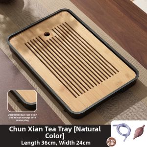 Tea Tray Dry Platform Water Collection Tray Bamboo