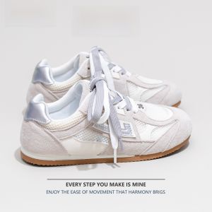 Giày thể thao nữ Warrior lưới thoáng khí đế bằng đa năng