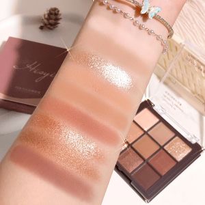 Eyeshadow palette chocolate nine-color eyeshadow palette high-gloss eyeshadow palette exquisite eye makeup student version