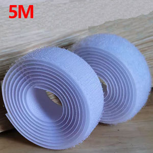 1/5/10M Sew-On Hook & Loop Tape | Non-Adhesive Magic Nylon Fabric Strap 20-50mm Wide Fastener for DIY Craft/Sewing/Home Decor