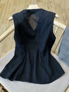 Retro ศิลปะ หลวม ผ้าฝ้าย ผ้าลินิน เสื้อ ผู้หญิง ฤดูร้อน บางขนาดใหญ่ แขนกุด แจ๊กเก็ต เสื้อกั๊ก เสื้อกล้าม ตัดตรงเดินทาง