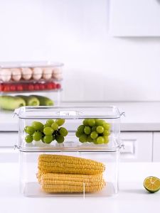 Transparent Compartment Refrigerator Drawer Refrigenator Organizer Food Storage Container For Vegetables Fruits