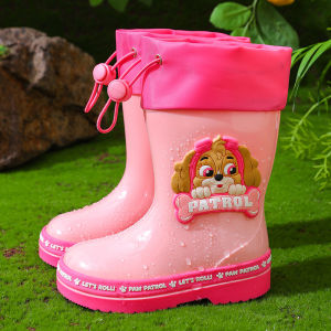 Lightweight Waterproof Childrens Rain Boots PAW PATROL Design Boys Girls Elementary School Students Cute Slip-On Water Shoes