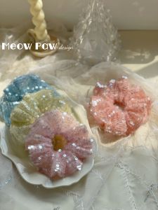 Meow Paw Original Super Shiny Elastic Hair Ties for Ponytails And Bun Headbands Girls Hair Accessories Korean Style