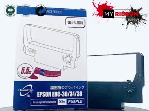 COMPATIBLE DOT MATRIX EPSON ERC 30/34/38 PRINTER RIBBON (PURPLE) x 10 UNITS