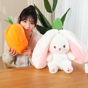 ราคาถูกกระชับ ตู้ตุ๊กตากระต่าย 35/25/18cm ตุ๊กตากระต่ายน่ารักกลายเป็นสตรอเบอร์รี่ ของขวัญเด็กผู้หญิง ของขวัญวันเกิด