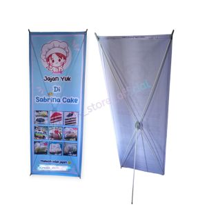 X Benner XBANNER gratis tihang spanduk indoor gratis desain