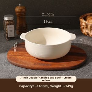 Large Versatile White Ceramic Bowl