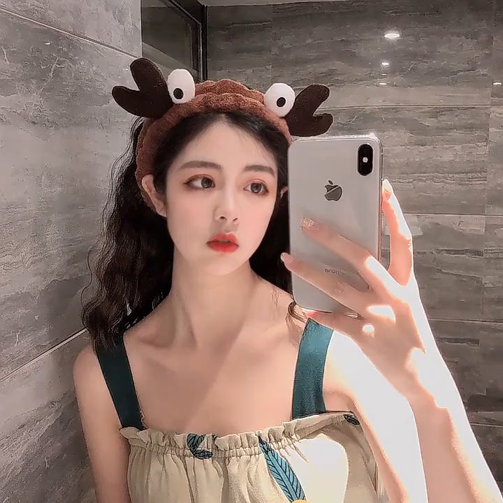 Băng Đô Cài Tóc Bờm Rửa Mặt Thun Co Giãn Chống Trượt Tai Gấu Tai Thỏ ...