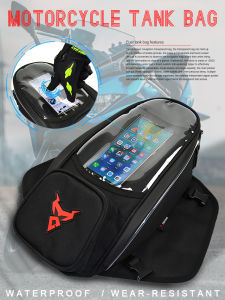 MOTOCENTRIC Motorcycle Navigation Tank Bag Large Capacity For Honda Yamaha Motorbike Universal Strong Magnetic Bag Motorbike Bag Touchscreen