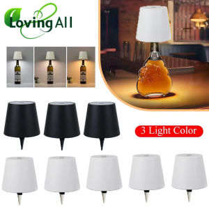 Wireless Wine Bottle Lamp Type-C Charging Touch Control Wine Bottle Light Dimming LED Table Lamp Bar Cafe Atmosphere Night Light