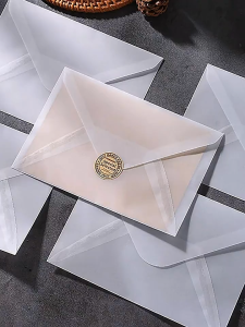 50Pcs White Transparent Envelope Used For Wedding Invitations