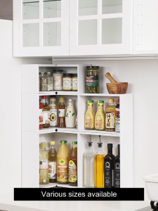 Kitchen Seasoning Rack | Countertop Spice Organizer | Narrow Slim Design | 8 Style Options | HDB