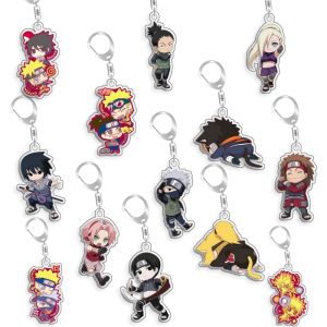 Bandai | For Naruto Haruno Sakura Nara Shikamaru Yamanaka Ino Hatake Kakashi Acrylic Selfmade Cartoon Anime Keychain Pendant Toy Gift
