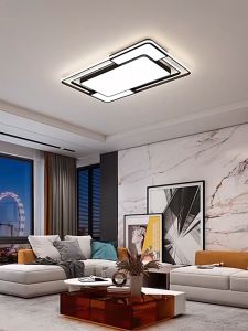 Lampu Plafon Modern Minimalis Remote 3 Warna LED Bentuk Persegi Gaya Nordic Minimalis Untuk Dekorasi