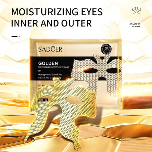 SADOER 5CPS Golden Butterfly Eye Mask Relief Eye Fatigue Dark Circle Eye Bag Moisturizing Tightening Eye Mask