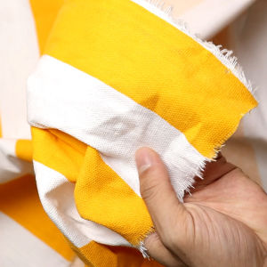 คลินิก ผ้าแคนวาส ลายริ้วใหญ่ 5.5 ซม. สีสลับขาว หน้ากว้าง 60 นิ้ว ผ้าเมตร ผ้าหลา