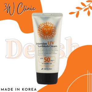 SUNSCREEN 3W CLINIC 70ml 3WCLINIC Intensive UV Sunblock Cream SPF 50+/PA+++