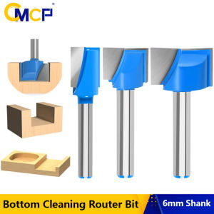 CMCP 1pc 6mm Shank Cleaning Bottom Bit Straight Router Bit Carbide Engraving Bit Woodworking Tools CNC Milling Cutter Endmill
