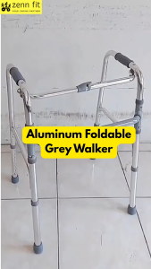 Anti-Slip Foldable Elderly Walker Adjust Height Walking Frame Lightweight Walking Cane Aids Tongkat