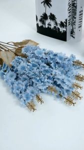 Delphinium Cabang 3 Artificial Hyacinth Flower Tanaman Bunga Imitasi Palsu Tangkai Panjang Hiasan Dekorasi Pernikahan Pelaminan Aksesoris Ruangan Rumah Cafe Ruang Tamu Artifisial Premium Import Murah