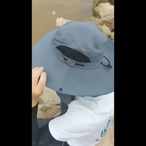 Fishing Hat 15cm Big Brim Sun Protection Hat Summer Sun Protection Hat Adjustable & Convenient for Storage Outdoor Sun Protection Breathable and Quick Drying