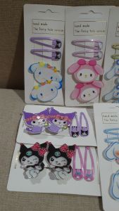(PER SET) JEPITAN RAMBUT/JEPIT PONI ANAK&DEWASA/AKSESORIS RAMBUT SANRIO AKRILIK + TIP TOP JEPIT BUAYA