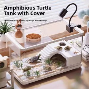 PAMPAS | Turtle Aquarium With Built-in Filter Landscape No Water Change Large Size