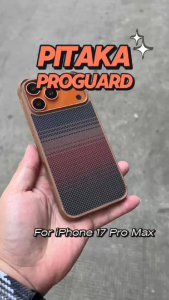Ốp Lưng PITAKA cho iPhone 17 Pro Max / 17 Pro Aramid ProGuard Full Viền Chống Sốc Sạc Không Dây Từ Tính