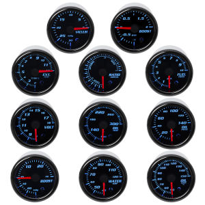 7 สี LED Dual Display 2 "52 มม./น้ํา/โวลต์/Air การใช้ Ratio/EGT/เครื่องวัดวามเร็ว/อุณหภูมิน้ํามัน/ความดันน้ํามัน RPM รถวัดอัตโนมัติเมตร