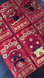 Elloise Angpao Imlek Pendek Snake  Ular 2025 Tebaru 6pcs amplop tahun baru Angpau Sanggit Wedding EA125 Tahun Lunar /amplop/angpao ular 2025/angpao imlek 2025