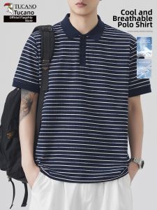 TUCANO | Striped Cool Feel Summer Polo Shirt Short Sleeve T-Shirt