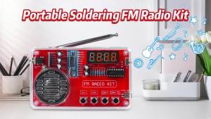 Xách tay DIY FM Đài phát thanh Kit Hàn dự án FM 87-108MHz với jack cắm tai nghe Hàn thực hành Kit với LED hiển thị cho STEM
