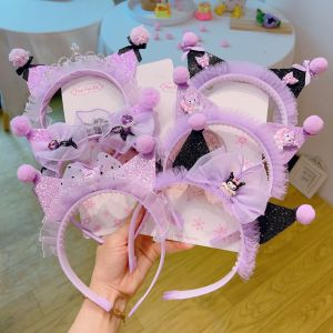 Childrens Anti-Slip Hairband Girl Baby Cute Kurokos Uniform Bow Knot Netting Hair Clip Headwear Cartoon Style Summer Collection