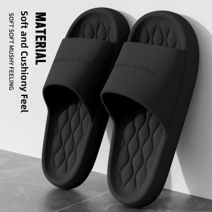 Mens Slip-resistant Silent EVA Slippers Summer Outdoor Wear Anti-slip Comfortable Youth Trend Flat Heel Daily Use Slippers
