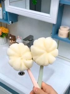 Shower Brush Bath Brush Back Scrubber Long Handle Brush Body Cleaning Brush Skin Cleaning Tool Sponge Bubble Brush