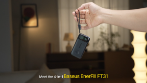 Baseus EnerFill FT31 Power Bank with Smartwatch Wireless Charging and Built-in USB-C Cable 10000mAh 45W Fast Charging Portable Charger