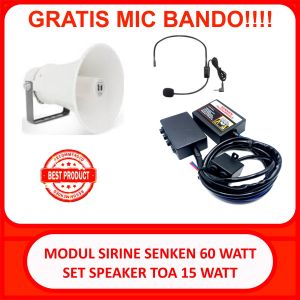 modul sirine senken 60 watt tombol slim aux mic set speaker toa zh615r 15 watt bulat