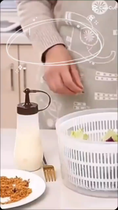 Alat Salad Spinner Pengering Pembersih Sayuran Salad Kotak Preparation Organizer Kulkas Saringan Pemisah Pemutar Putar Filter Air Sayur Kacang Biji Keranjang Buah Dapur Usefull Kitchen Tools Tirisan Minyak Gorengan 3L 3 Liter Mixer Vegetable