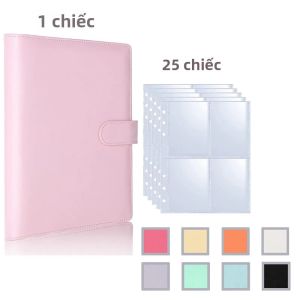 Sổ Đựng Photocard Kpop Bìa Da PU 25 Trang 4 Ngăn Đựng Thẻ Album Sưu Tập Thẻ Với 200 Ngăn Để Sắp Xếp Thẻ Của Bạn