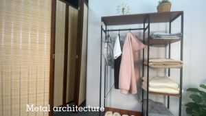 Clothes cabinet Steel Wardrobe Cabinet Modern Style Clothes Storage Cabinet(L120 x W30 x H140cm)
