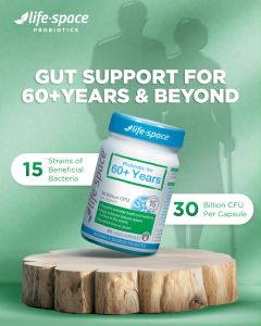 [Caring For Elderly]   Life Space Probiotic for 60+Years 60 Capsules (EXP: 04/2027)
