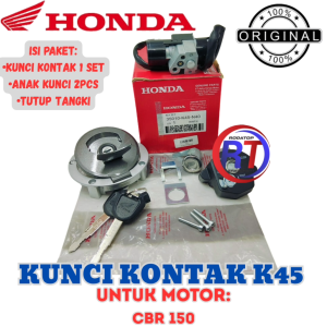 KUNCI KONTAK SET KOMPLIT+JOK KODE K45 HONDA ORIGINAL 100% GARANSI KUALITAS ASLI UNTUK MOTOR CBR 150.