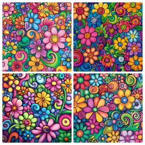 DIY Digital Oil Painting Paint By Numbers Flower Pattern Canvas Hand Painted Artwork for Home Decoration Festival Gift