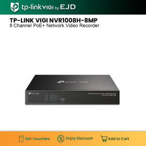 tp-link VIGI NVR1008H-8MP 8 Channel PoE+ Network Video Recorder | TP-Link VIGI by EJD