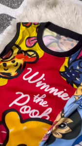 เสื้อแขนกุดลายการ์ตูน ผ้ามันใส่สบาย ไม่ร้อน(KD06)