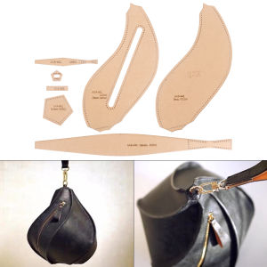 1Set Lantern-Shaped/Petal-Shaped Wallets/Bags - Kraft Paper Template DIY Leather Handmade Crafts-Sewing Template with Holes